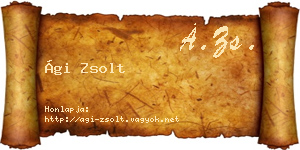 Ági Zsolt névjegykártya