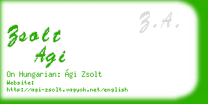zsolt agi business card